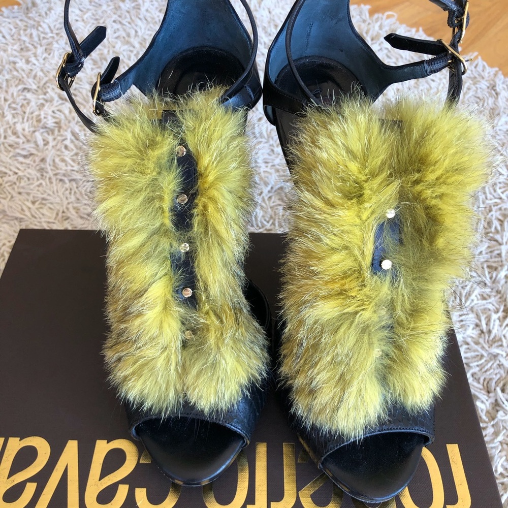 Roberto Cavalli Woman Fur Sandal